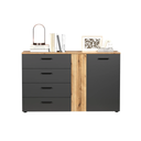 Esteban Chest in Anthracite / Coast Evoke Oak Finish - Karrari