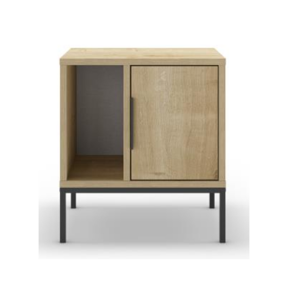 GLYNN Nightstand – Oak Wood - Karrari