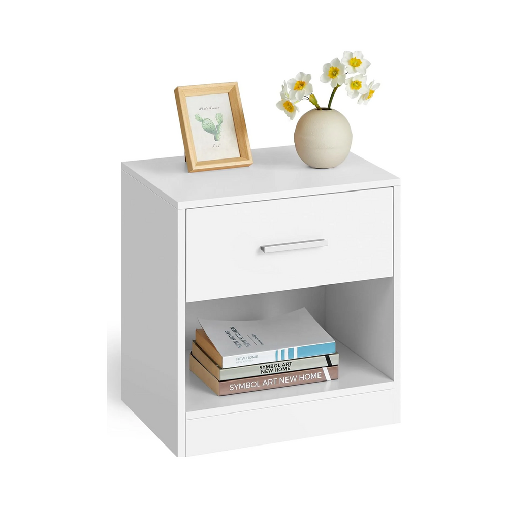 Bedside Table with Drawer & Shelf - Karrari