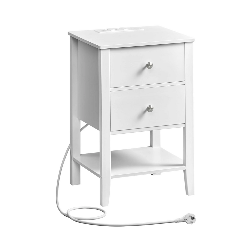 Bedside Table with Charging & Storage - Karrari
