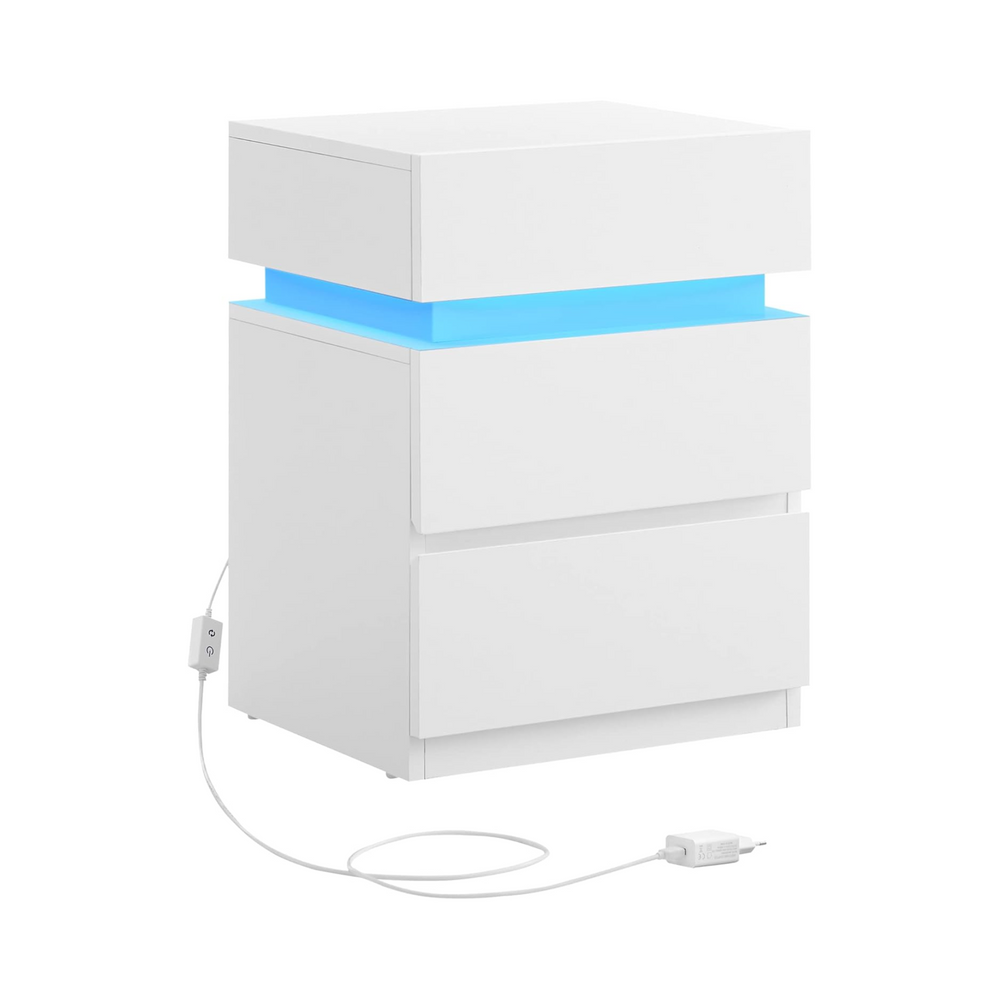 LED Nightstand – Adjustable Colours & Storage - Karrari