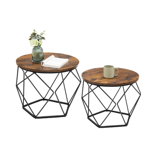 2-Piece Round Coffee Tables with Removable Tops - Karrari