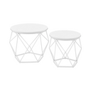 2-Piece Round Coffee Tables with Removable Tops - Karrari