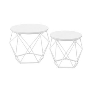 2-Piece Round Coffee Tables with Removable Tops - Karrari