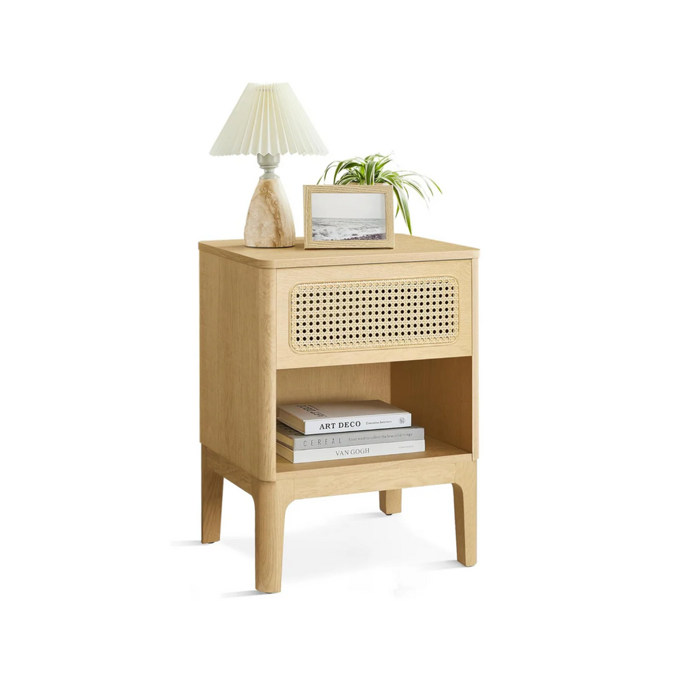 Rattan Bedside Table with Drawer - Karrari