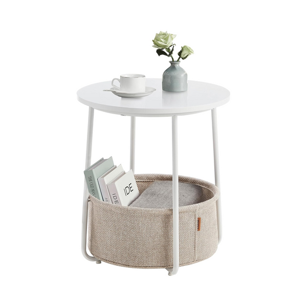 Side Table with Fabric Basket - Karrari