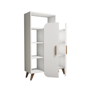 Multi-Tier Storage Unit- Scandinavian Bookshelf & Cabinet - Karrari