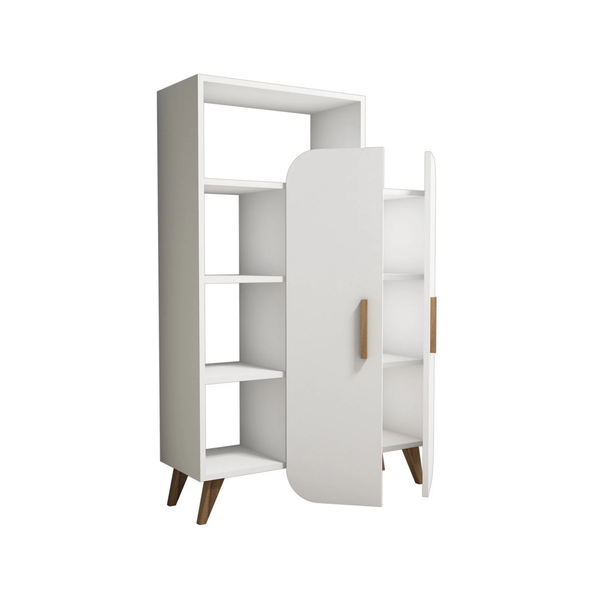 Multi-Tier Storage Unit- Scandinavian Bookshelf & Cabinet - Karrari