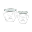 2-Piece Round Coffee Tables with Removable Tops - Karrari