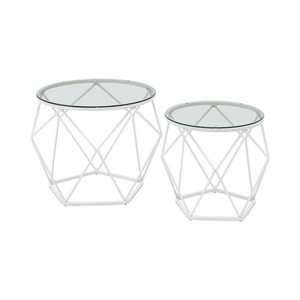 2-Piece Round Coffee Tables with Removable Tops - Karrari