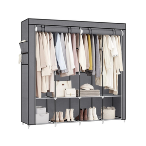 Clothes Wardrobe with 4 Hanging Rails - Karrari