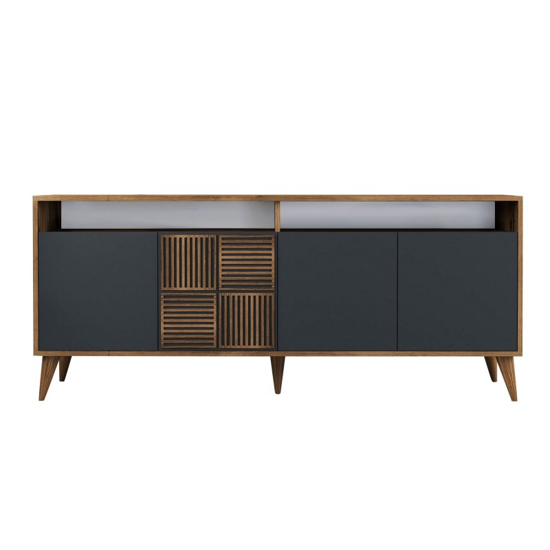 Milan Anthracite Walnut Sideboard - Karrari
