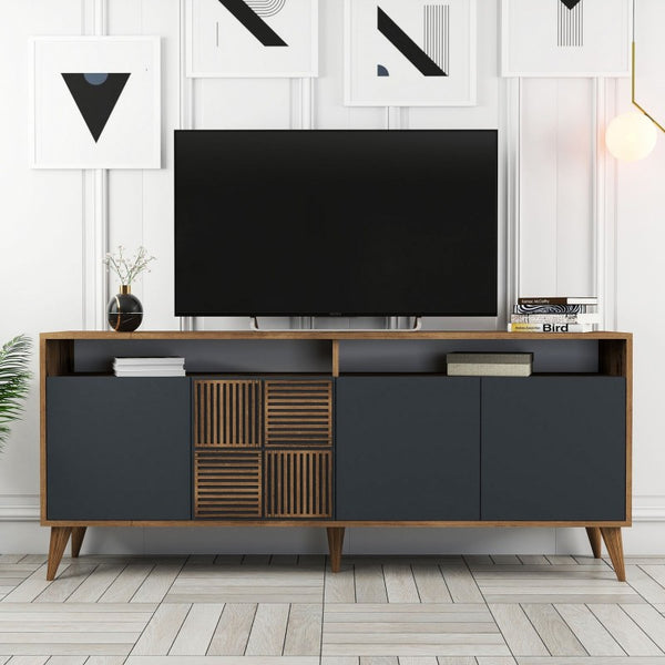 Milan Anthracite Walnut Sideboard - Karrari