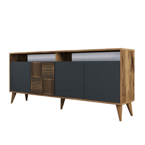 Milan Anthracite Walnut Sideboard - Karrari