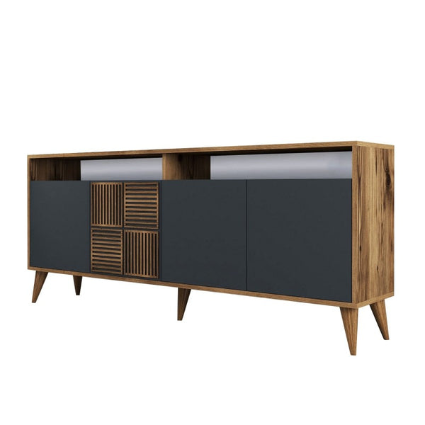 Milan Anthracite Walnut Sideboard - Karrari