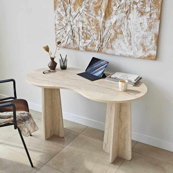 Travertine Computer Desk