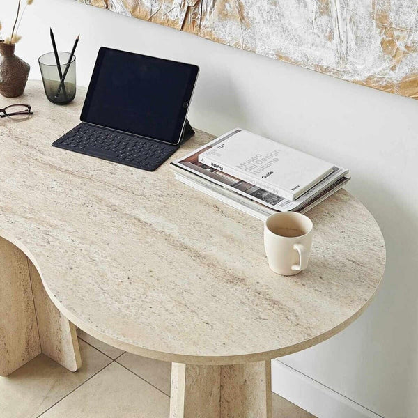 Travertine Computer Desk