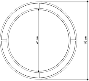 Round mirror, 55cm diameter - Karrari