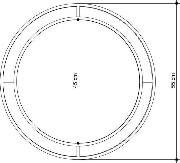 Round mirror, 55cm diameter - Karrari