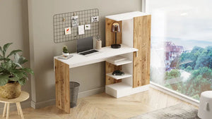 Atlantic Pine & White Compact Study Desk - Karrari