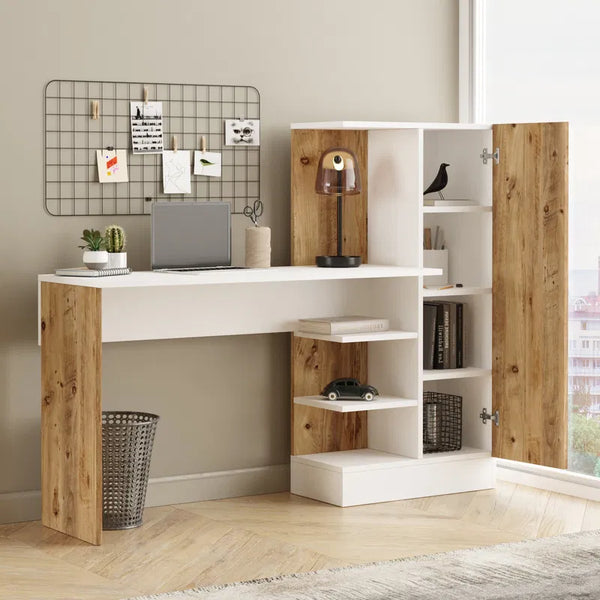 Atlantic Pine & White Compact Study Desk - Karrari
