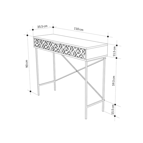 Elegant White Console Table - Karrari