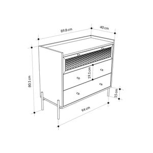 Naive Oak Finish 3-Drawer Chest - Karrari