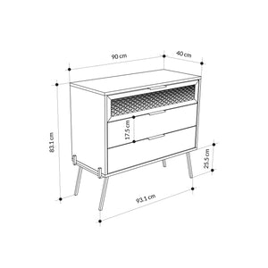 Naive Oak Finish Wooden Dresser - Karrari