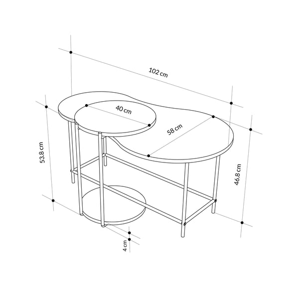 CUDDLE Coffee Tables – Lotus Finish - Karrari