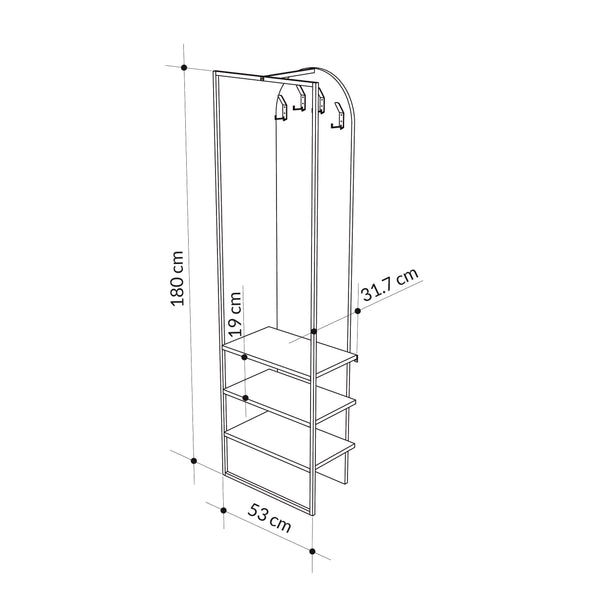 ARCHY Hall Stand – Grey - Karrari