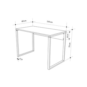 INNA working table, Grey & Black - Karrari
