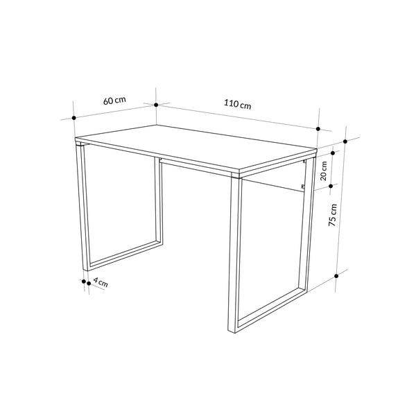 INNA working table, Grey & Black - Karrari