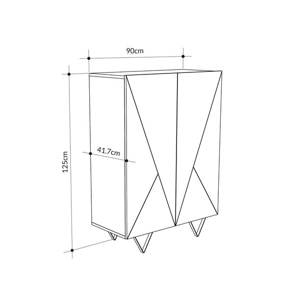 Jakomen Wood & Metal Cabinet - Karrari