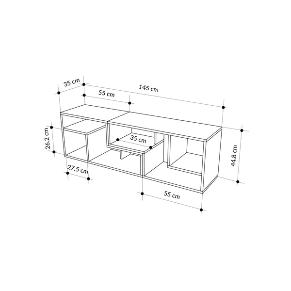Glis Adjustable Wooden TV Stand - Karrari