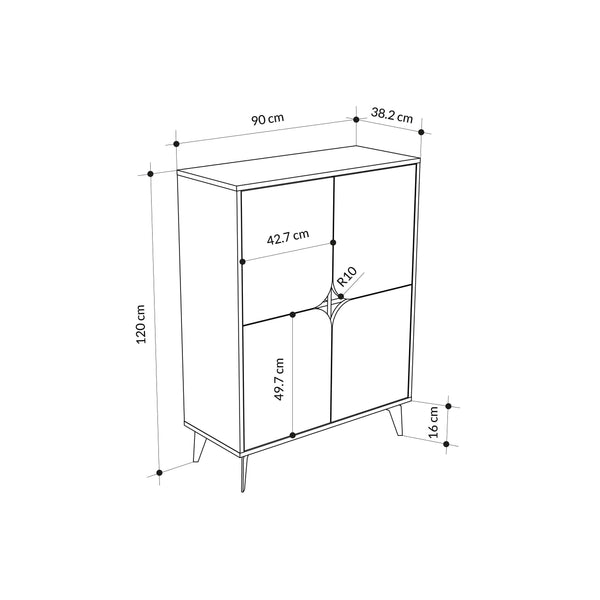 Spark Cabinet – Oak & Black - Karrari