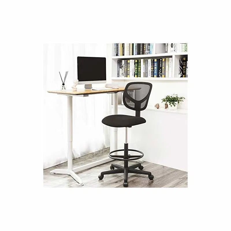 Mesh Drafting Stool Chair Adjustable Height & Footrest - Karrari