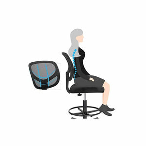 Mesh Drafting Stool Chair Adjustable Height & Footrest - Karrari