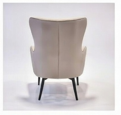Modern Beige Wingback Accent Armchair Upholstered Lounge Chair - Karrari
