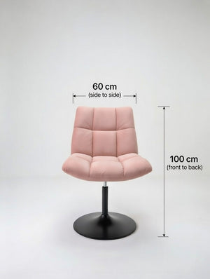 Modern Swivel Accent Chair with Padded Seat & Black Metal Base - Karrari