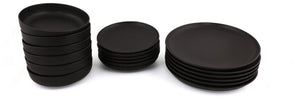 18-piece Porcelain Dinnerware set, Matte Black