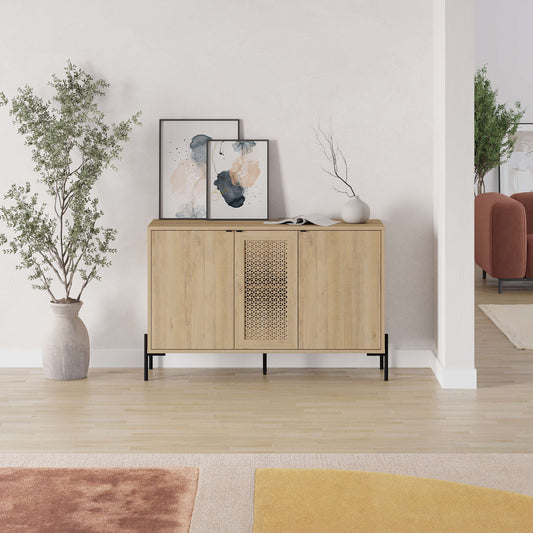 Naive Sideboard, Wood & Metal, Oak