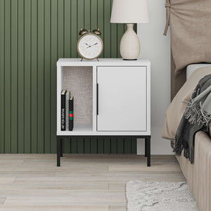 Glynn Nightstand – White - Karrari