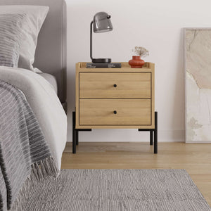 MALTA Nightstand – Oak Wood - Karrari