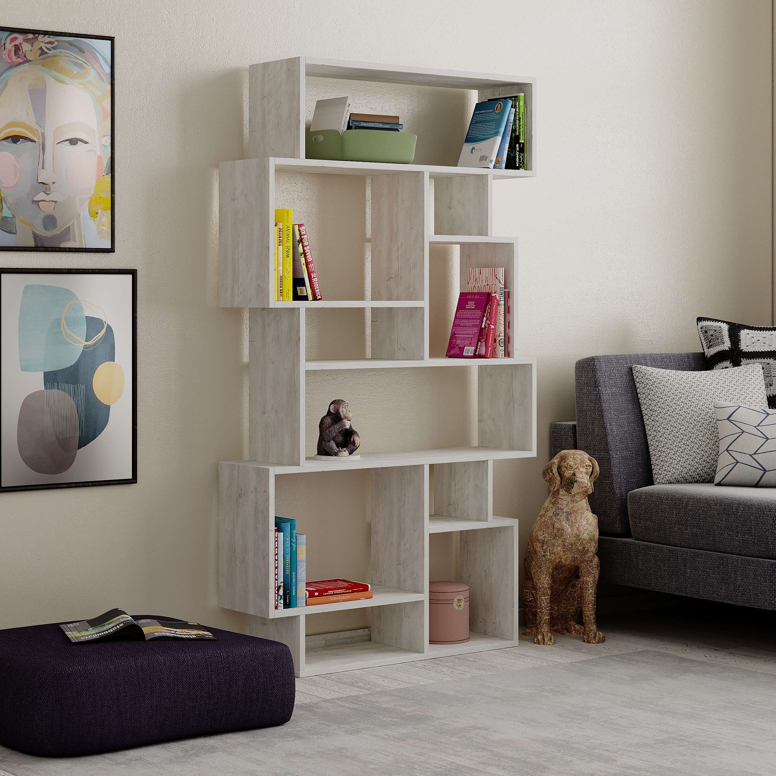 Stylish Functional Bookcase (79×96×26cm)