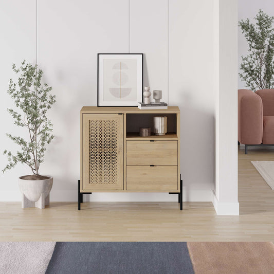 Naive Sideboard, Wood & Metal, Oak