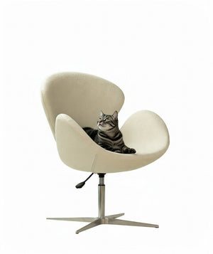 Modern Teddy Fabric Swivel Barstool - Karrari