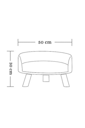Cat Bed – Soft, Cozy, with a Curved Backrest & Wooden Legs