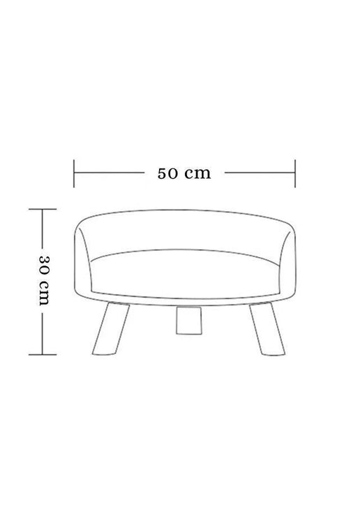 Cat Bed – Soft, Cozy, with a Curved Backrest & Wooden Legs