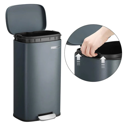 30L Stainless Steel Pedal Trash Can