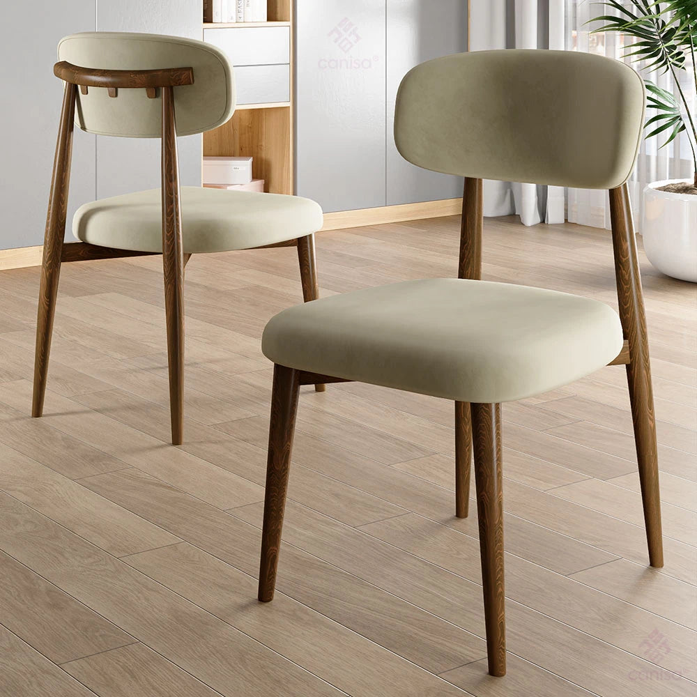 LAOS Dining Chairs - Metal & Wood Finish (Set of 2)